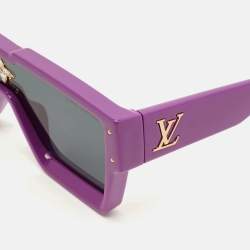 Pre Owned Louis Vuitton Purple/Black Z1641E Cyclone Sunglasses