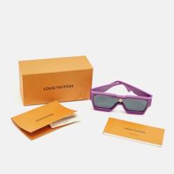 Pre Owned Louis Vuitton Purple/Black Z1641E Cyclone Sunglasses