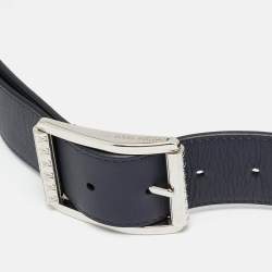 مملوكة مسبقًا Louis Vuitton 100 CM Reversible Buckle Belt Blanc/Marine Monogram Canvas and Leather