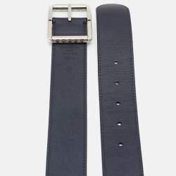 مملوكة مسبقًا Louis Vuitton 100 CM Reversible Buckle Belt Blanc/Marine Monogram Canvas and Leather