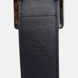 مملوكة مسبقًا Louis Vuitton 100 CM Reversible Buckle Belt Blanc/Marine Monogram Canvas and Leather