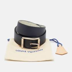 مملوكة مسبقًا Louis Vuitton 100 CM Reversible Buckle Belt Blanc/Marine Monogram Canvas and Leather