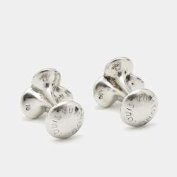 Pre Owned Louis Vuitton Boutons de Manchette Sterling Silver Cufflinks