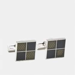 مملوكة مسبقًا Louis Vuitton Damier Enamel Sterling Silver Cufflinks