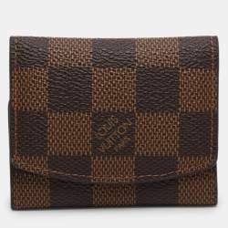 Pre Owned Louis Vuitton Damier Ebene Canvas Cuffs Case