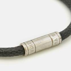 مملوكة مسبقًا سوار لوي فيتون قماش دامييه جرافيت كيپ إت لون فضي