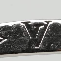 Pre Owned Louis Vuitton Silver Tone Monogram Jonc Cuff Bracelet