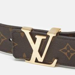 Pre Owned Louis Vuitton LV Initiales 95 CM Buckle Belt Monogram Canvas