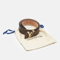 Pre Owned Louis Vuitton LV Initiales 95 CM Buckle Belt Monogram Canvas