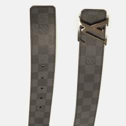مملوكة مسبقًا Louis Vuitton LV Initiales 95CM Reversible Belt Damier Graphite Canvas