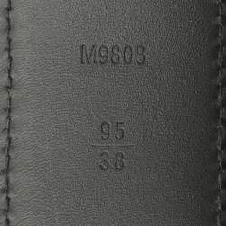 Pre Owned Louis Vuitton LV Initiales 95CM Buckle Belt Damier Graphite Canvas