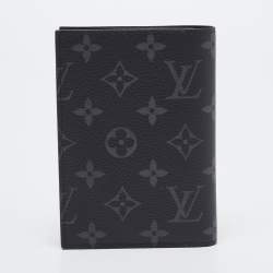 Pre Owned Louis Vuitton Passport Cover Monogram Eclipse Canvas