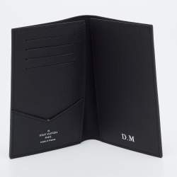Pre Owned Louis Vuitton Passport Cover Monogram Eclipse Canvas