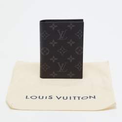 Pre Owned Louis Vuitton Passport Cover Monogram Eclipse Canvas