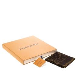 مملوكة مسبقًا Louis Vuitton x Supreme Brown Monogram Printed Cotton Bandana Scarf