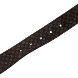 Pre Owned Louis Vuitton Monogram Canvas Buckle Belt 90CM