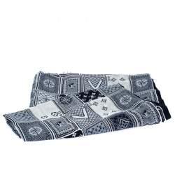Louis Vuitton Navy Blue Card Monogram Silk Blend Bandana Scarf