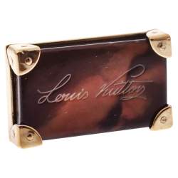 Louis Vuitton Brown Signature Rectangular Cufflinks 