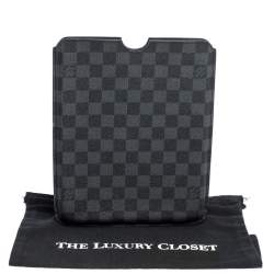 Pre Owned حافظة آيباد لوي فيتون كانفاس غرافيتي دامييه