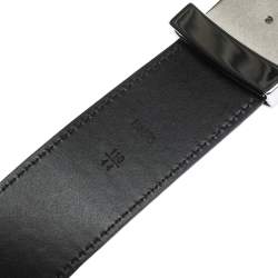 Pre Owned Louis Vuitton Dark Blue Suede Damier LV Initials Belt 110CM