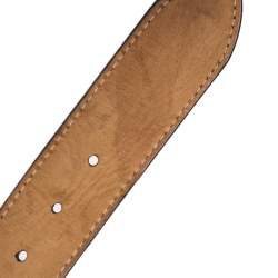 Pre Owned Louis Vuitton Black Monogram Mahina Leather Belt 95 CM