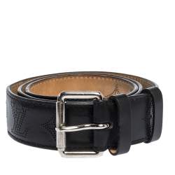 Louis Vuitton Black Monogram Mahina Leather Belt 95 CM Louis Vuitton | The  Luxury Closet