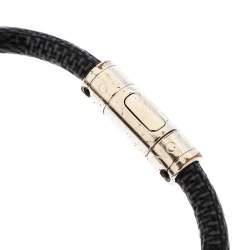 Louis Vuitton Keep It Damier Graphite Canvas Silver Tone Bracelet