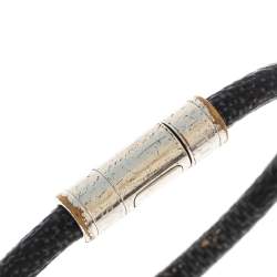 Louis Vuitton Keep It Damier Graphite Canvas Silver Tone Bracelet