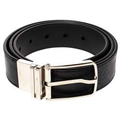مملوكة مسبقًا Louis Vuitton Black Damier Inifini Leather Boston Reversible Belt 95CM