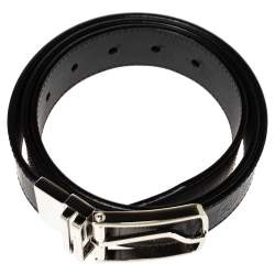 مملوكة مسبقًا Louis Vuitton Black Damier Inifini Leather Boston Reversible Belt 95CM