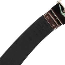 مملوكة مسبقًا Louis Vuitton Black Damier Inifini Leather Boston Reversible Belt 95CM