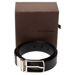 مملوكة مسبقًا Louis Vuitton Black Damier Inifini Leather Boston Reversible Belt 95CM