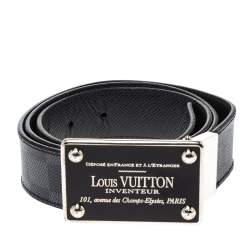Louis Vuitton Damier Ebene Canvas Inventeur Reversible Belt 95 CM
