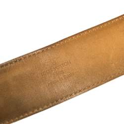 Pre Owned حز ام لوي فيتون "اينيشيلز" أل ڨي كانفاس دامييه أزرق سماوي 85 سم