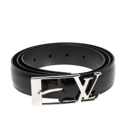 Louis Vuitton Black Leather Neogram Belt Size 100/40 - Yoogi's Closet