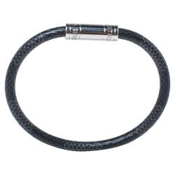 Pre Owned Louis Vuitton Graphite Damier Canvas Keep It Bracelet