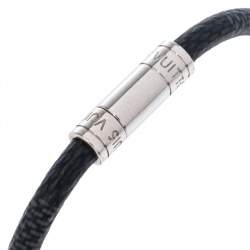 Pre Owned Louis Vuitton Graphite Damier Canvas Keep It Bracelet