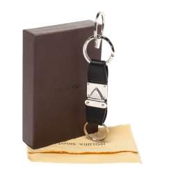 مملوكة مسبقًا سلسلة مفاتيح لوي فيتون "فاليت" جلد أسود