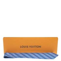 Pre Owned ربطة عنق لوي فيتون حرير مخطط مونوغرامي أزرق 