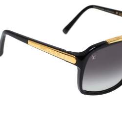 Pre Owned Louis Vuitton Black Gold/ Black Gradient Z0105W Evidence Aviator Sunglasses
