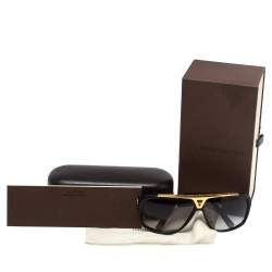 Pre Owned Louis Vuitton Black Gold/ Black Gradient Z0105W Evidence Aviator Sunglasses