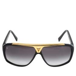 Louis Vuitton Black and Gold-tone Evidence Sunglasses Rt $760 at