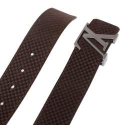 Pre Owned حزام لوي فيتون حرفي الشعار أل في سويدي دامييه أيبين ميني 100 سم