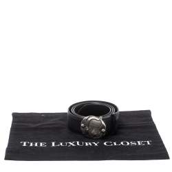 Pre Owned Louis Vuitton Black Leather 1904 Belt 90 CM