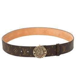 مملوكة مسبقًا حزام لوي فيتون ترنكس اند باغز كانفاس مونوغرامي 90 سم