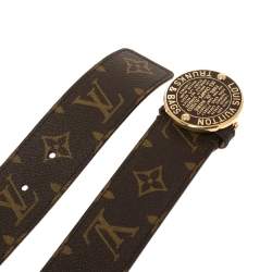 مملوكة مسبقًا حزام لوي فيتون ترنكس اند باغز كانفاس مونوغرامي 90 سم