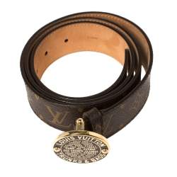 مملوكة مسبقًا حزام لوي فيتون ترنكس اند باغز كانفاس مونوغرامي 90 سم