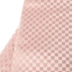 مملوكة مسبقًا Louis Vuitton Pink Checked Jacquard Silk Tie