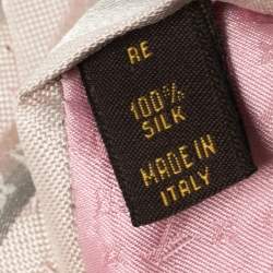 Pre Owned ربطة عنق لوي فيتون حرير مخططة دياغونال وردية فاتحة 