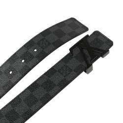 مملوكة مسبقًا Louis Vuitton Damier Graphite Canvas LV Initiales Belt 100CM